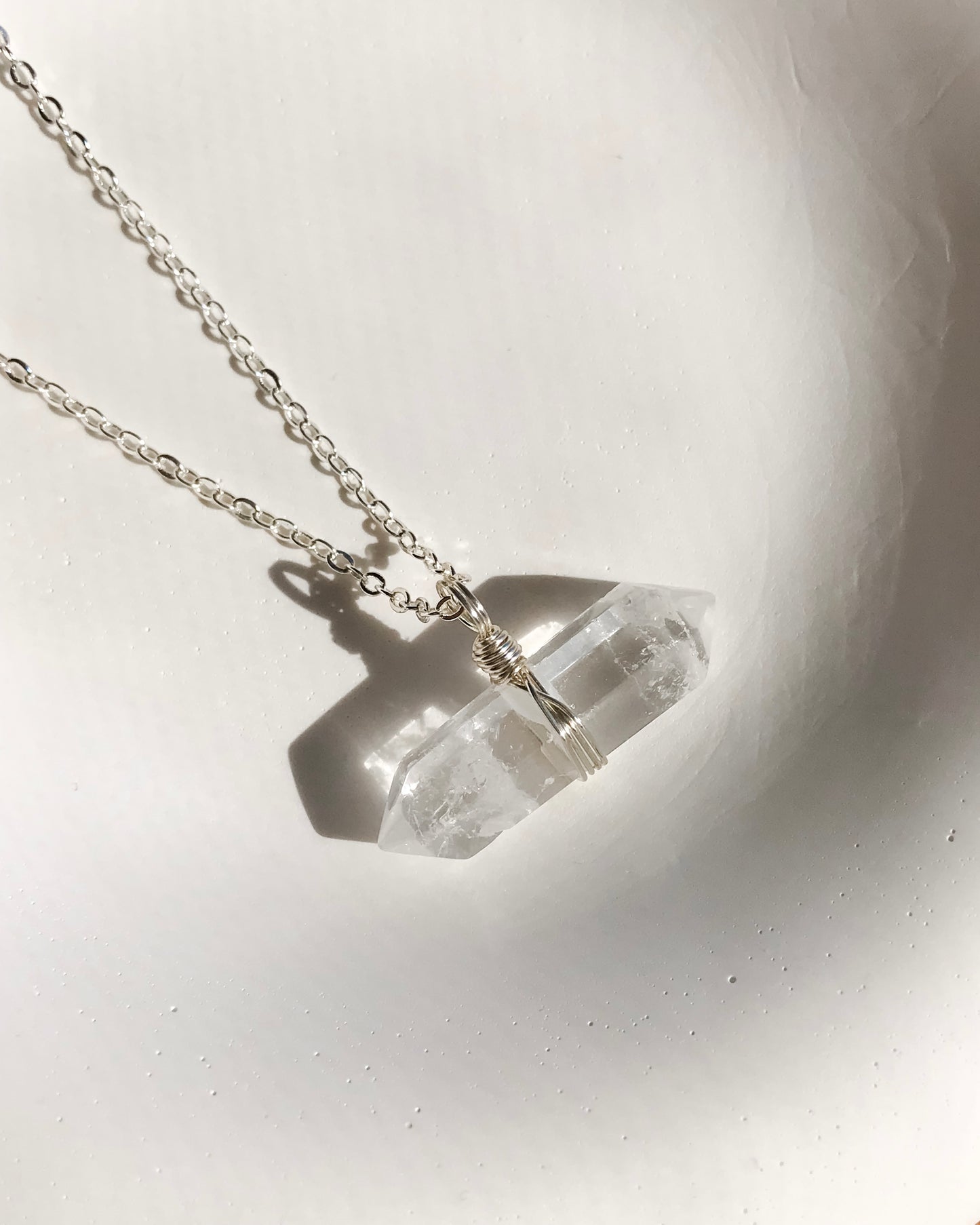 Clear Quartz Necklace | Silver | 50cm