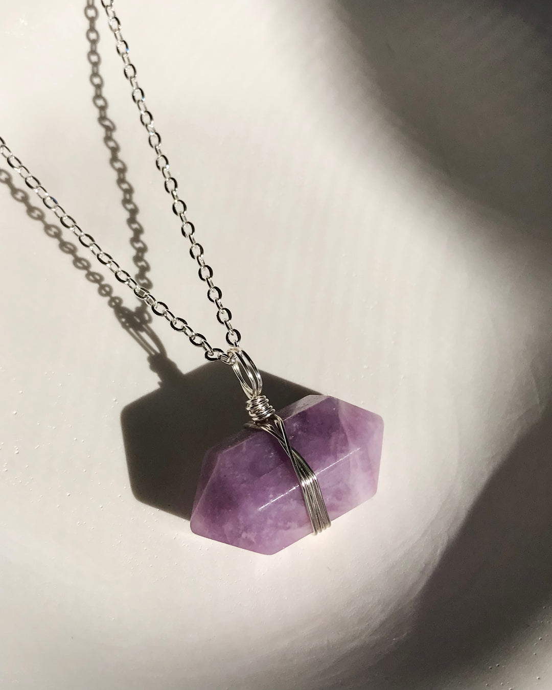 LEPIDOLITE Necklace | Silver