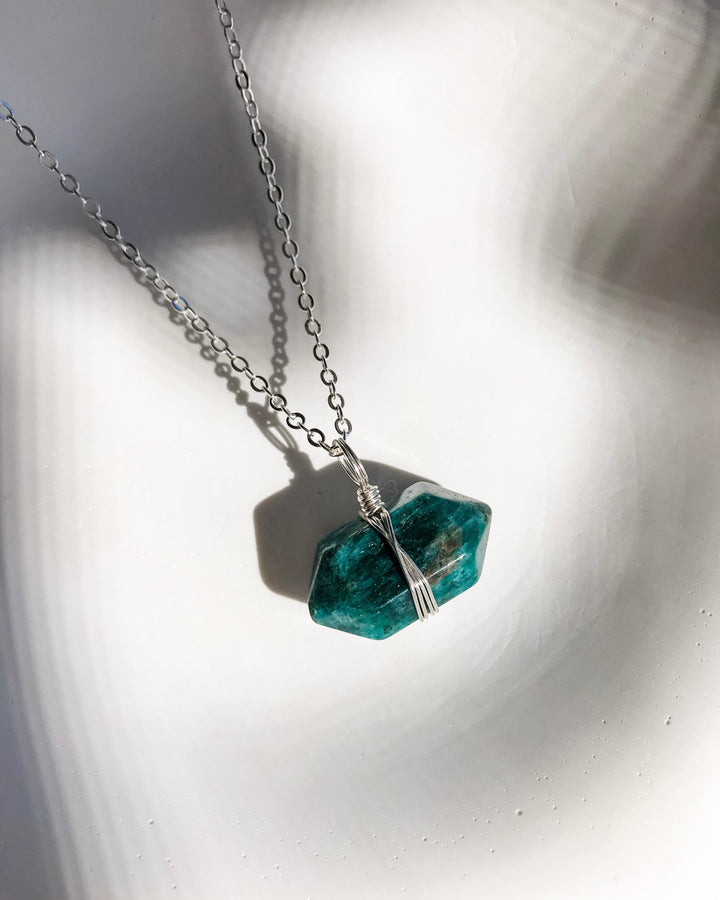 Apatite Necklace | Silver