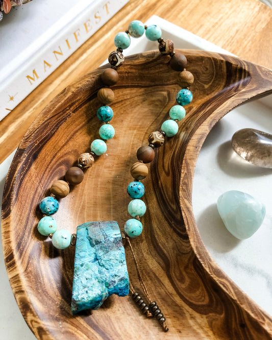 SEASIDE DREAMING Worry Beads | Agate, Jade, Ocean Jasper, Petrified Wood, Turquoise + Wooden Jasper