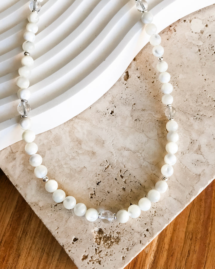 CONFIDENCE | Mother of Pearl Mini Intention Necklace