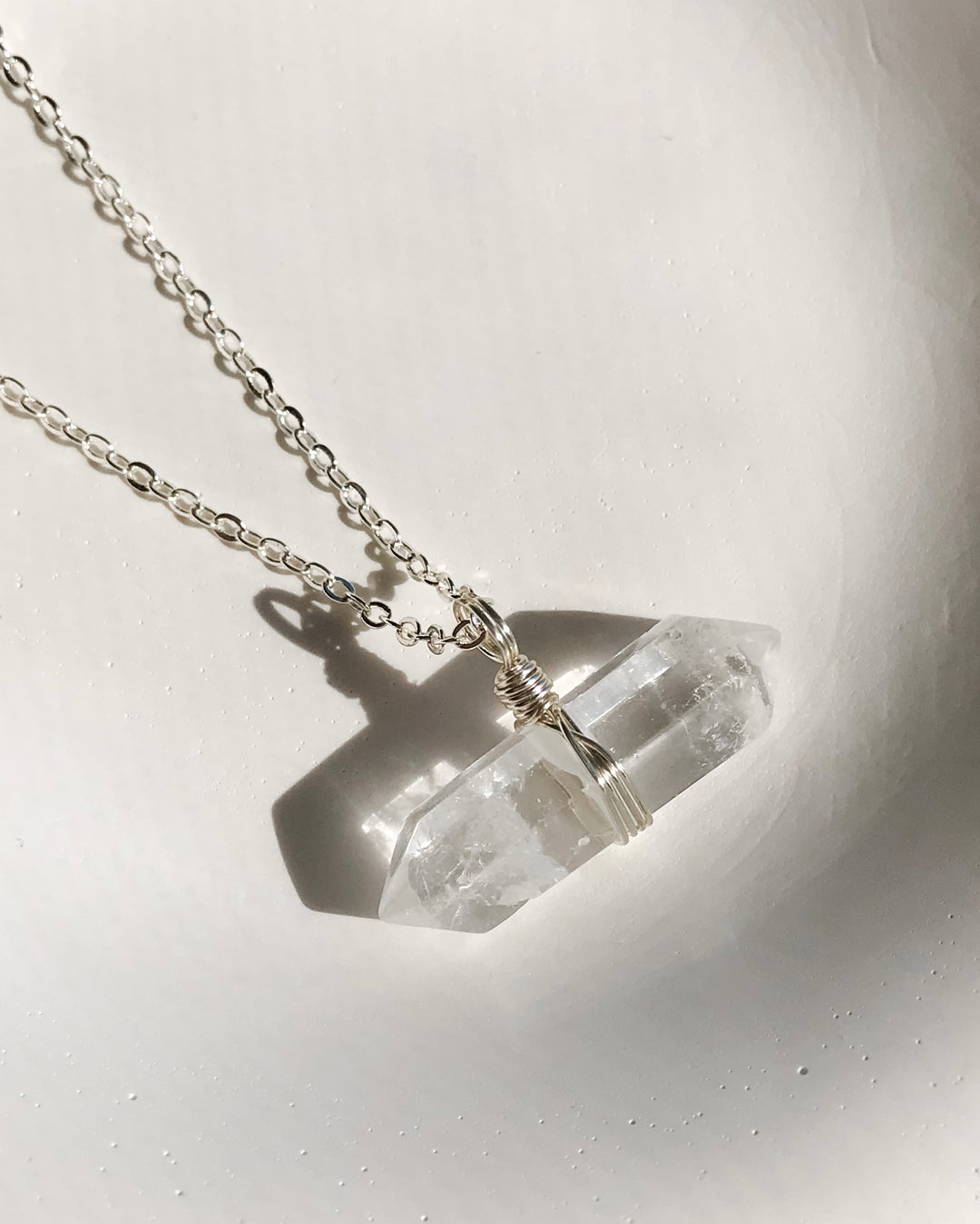 CLEAR QUARTZ Necklace | Silver