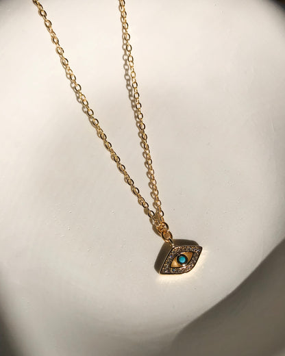 Nazar Evil Eye Pendant Necklace | Gold | Various Lengths