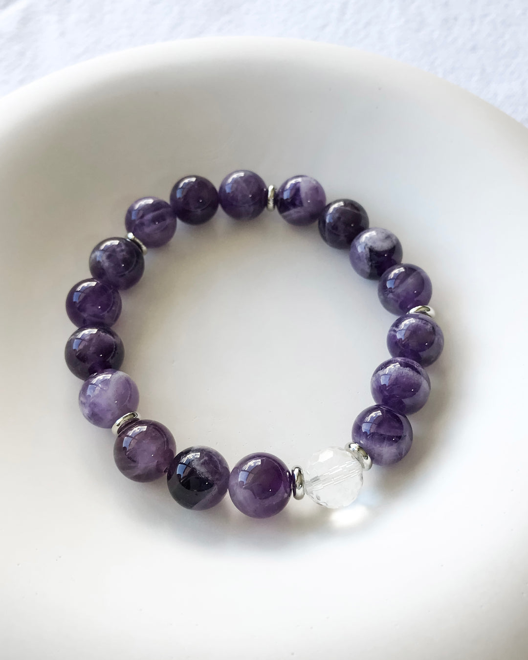 CLEANSING | CHEVRON AMETHYST INTENTION BRACELET