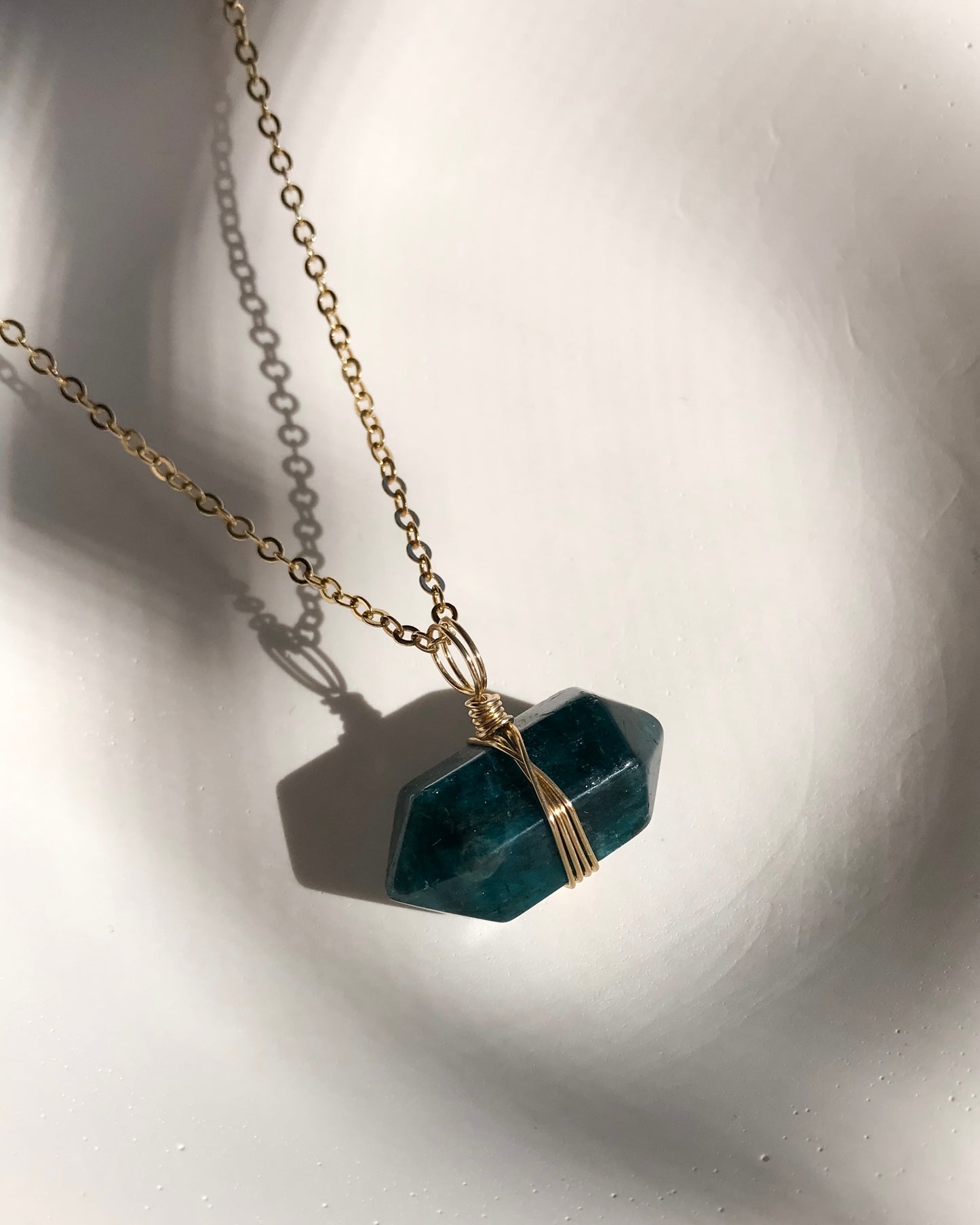 Apatite Necklace | Gold | 50cm