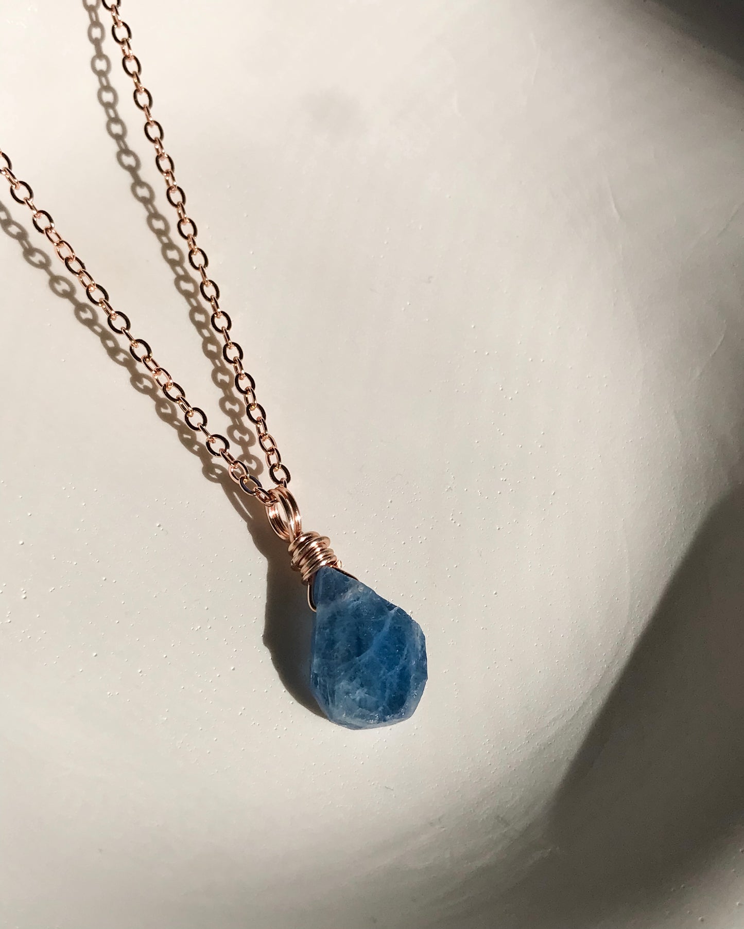 Kyanite Necklace | Rose Gold | 50cm