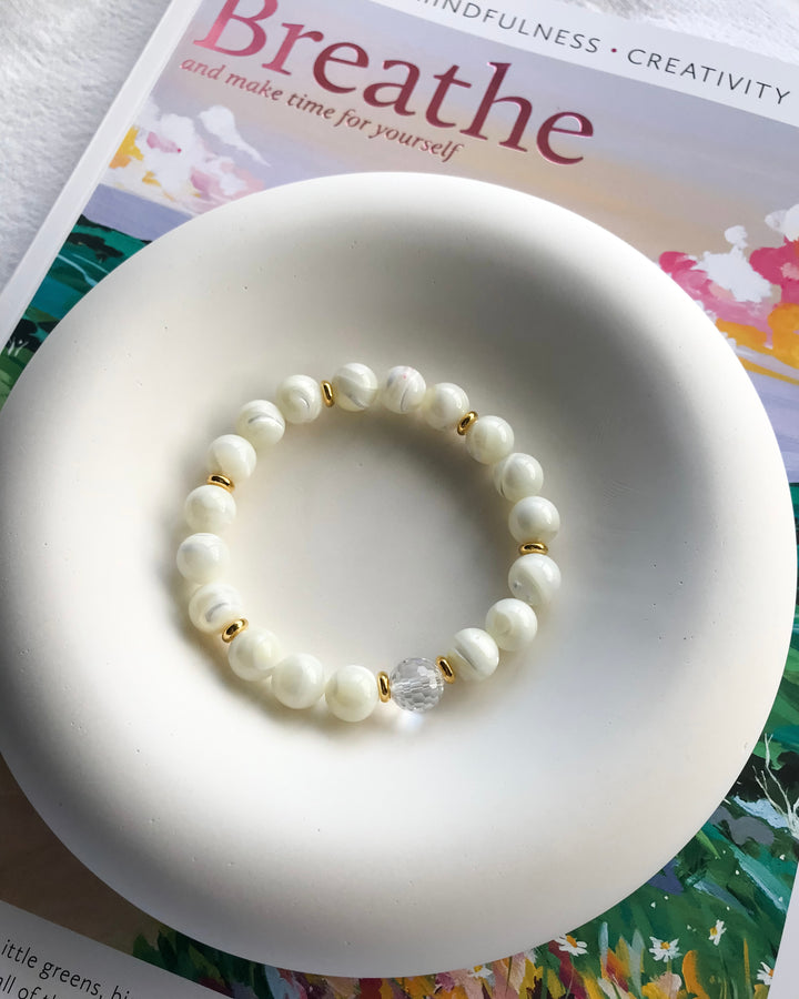 CONFIDENCE | MOTHER OF PEARL INTENTION BRACELET