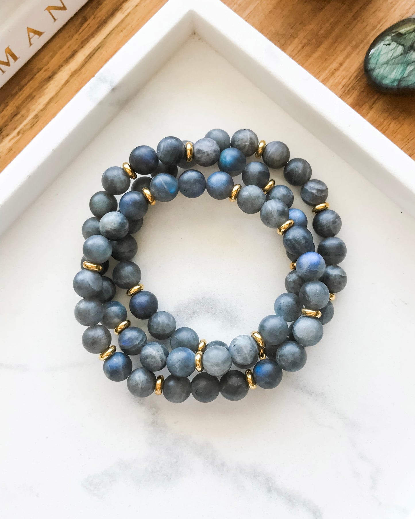 PARVATI | Matte Labradorite Mala Bracelets