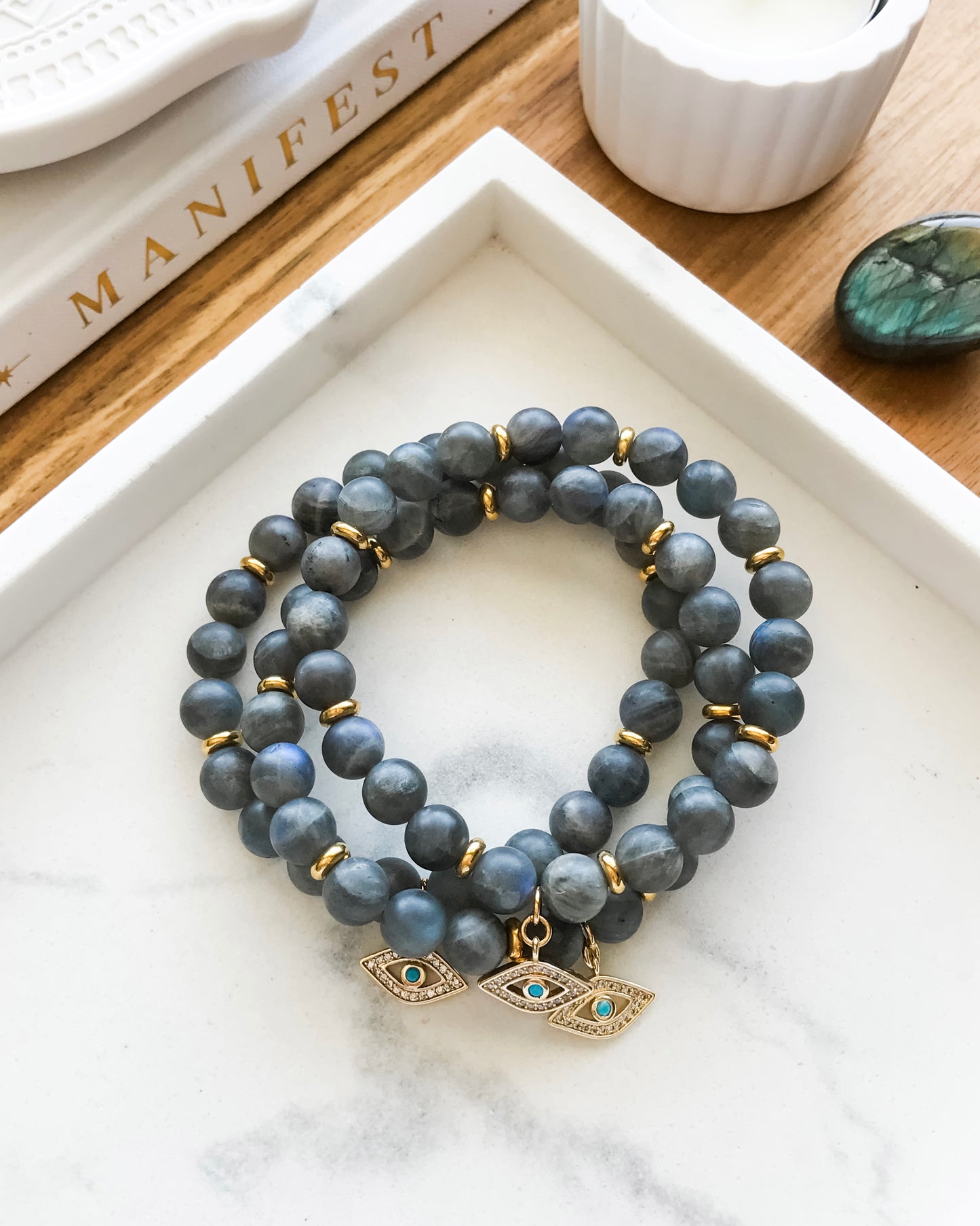 PARVATI | Matte Labradorite Mala Bracelets