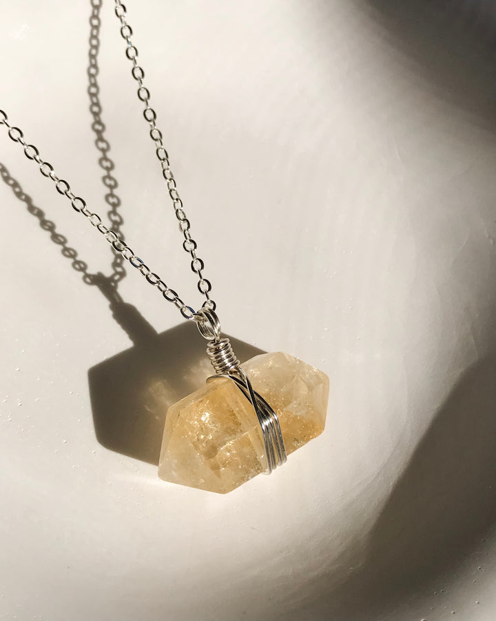 CITRINE Necklace | Silver