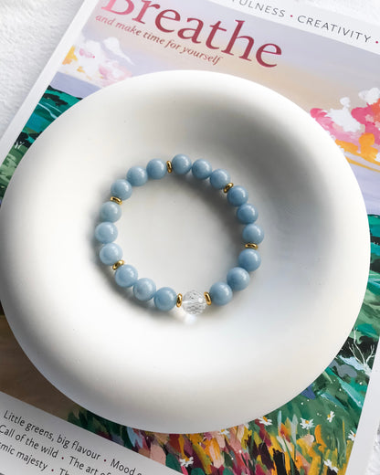 SUPPORT | Angelite Mala Bracelet