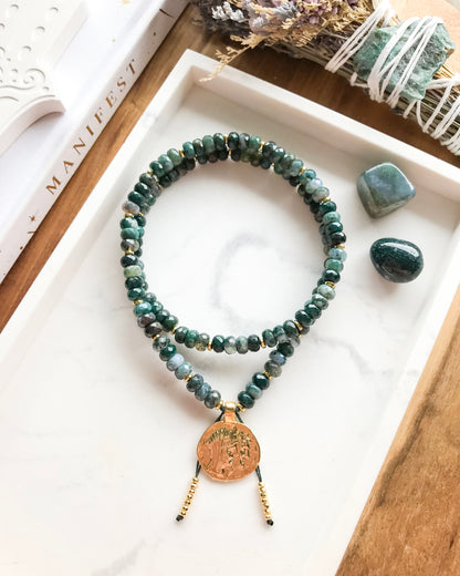 FRESH START | Moss Agate Beaded Necklace