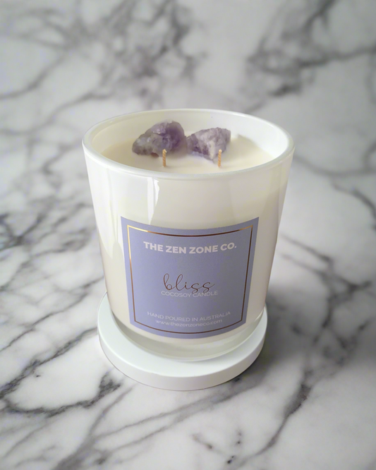 BLISS | Black Raspberry Sugar Crystal Infused Candle