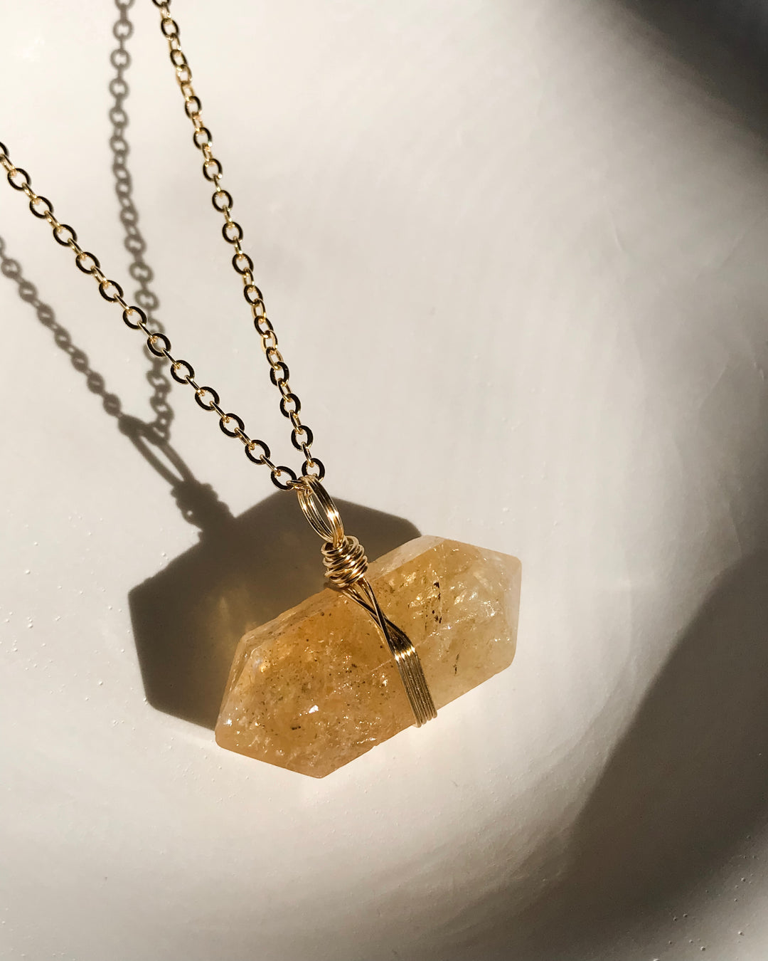 CITRINE Necklace | Gold