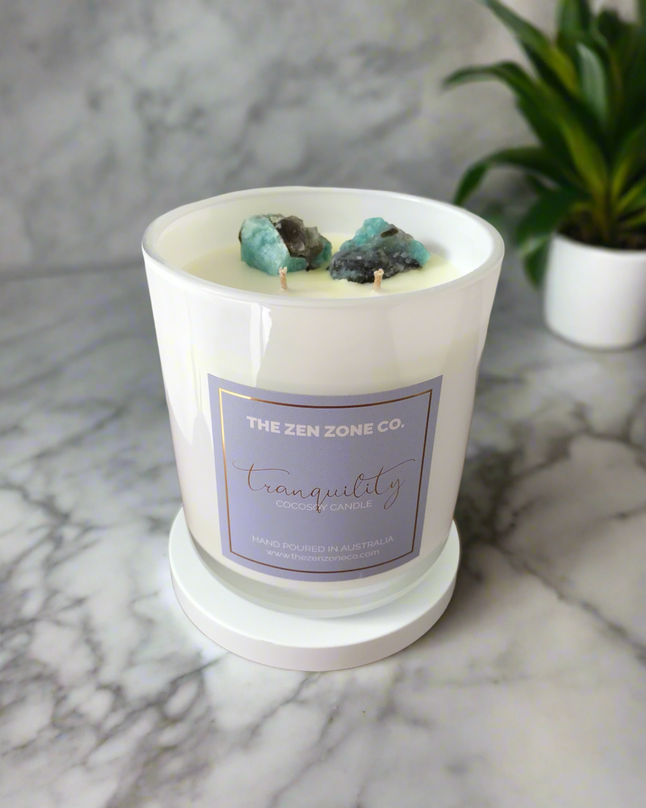 TRANQUILITY | Watermelon Crystal Infused Candle