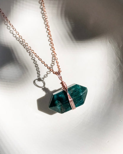 Apatite Necklace | Rose Gold | 50cm