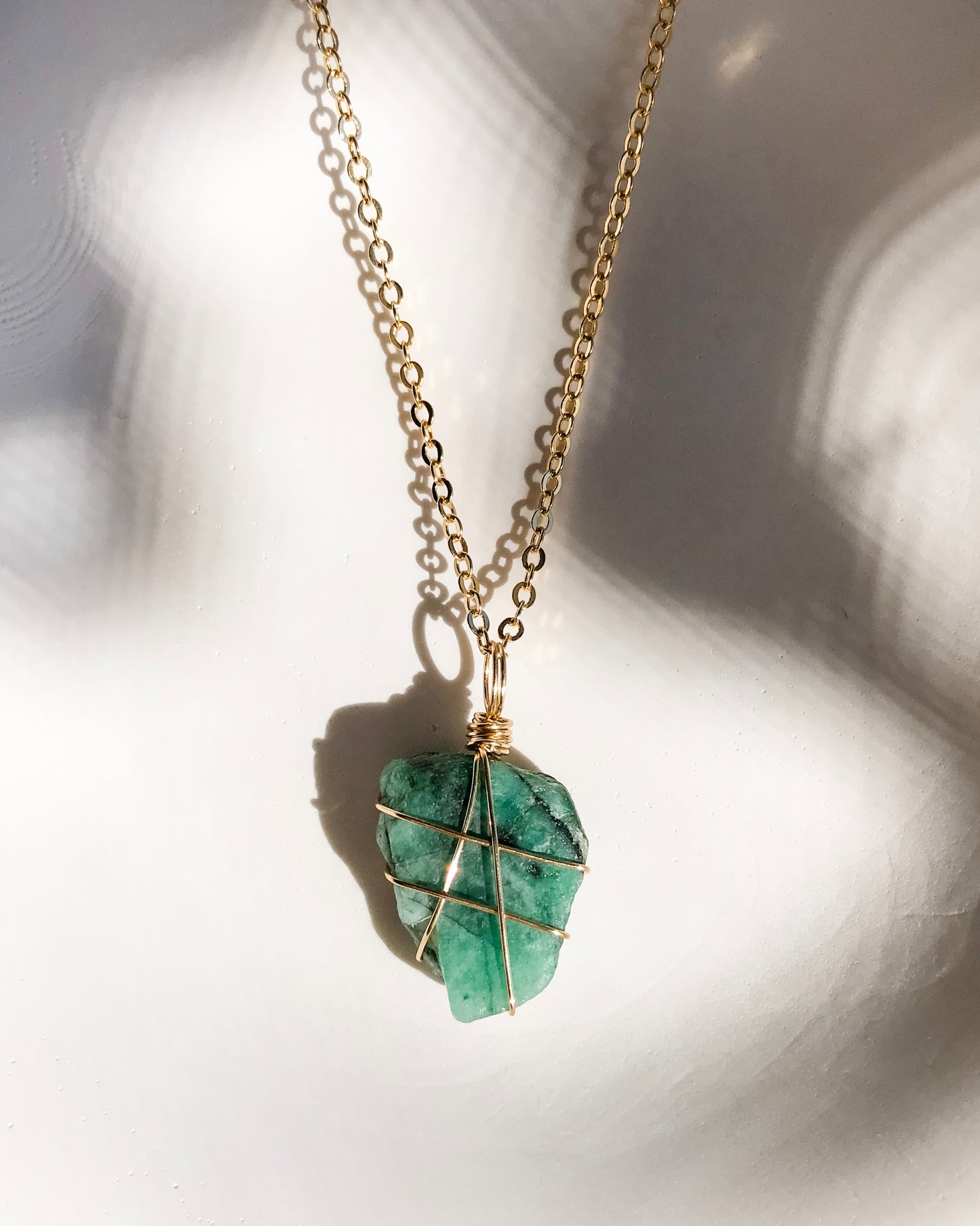 Emerald Necklace | Gold | 50cm