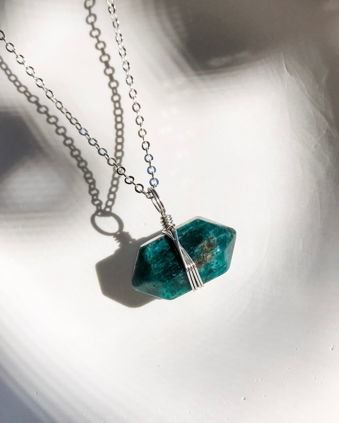 Apatite Necklace | Silver