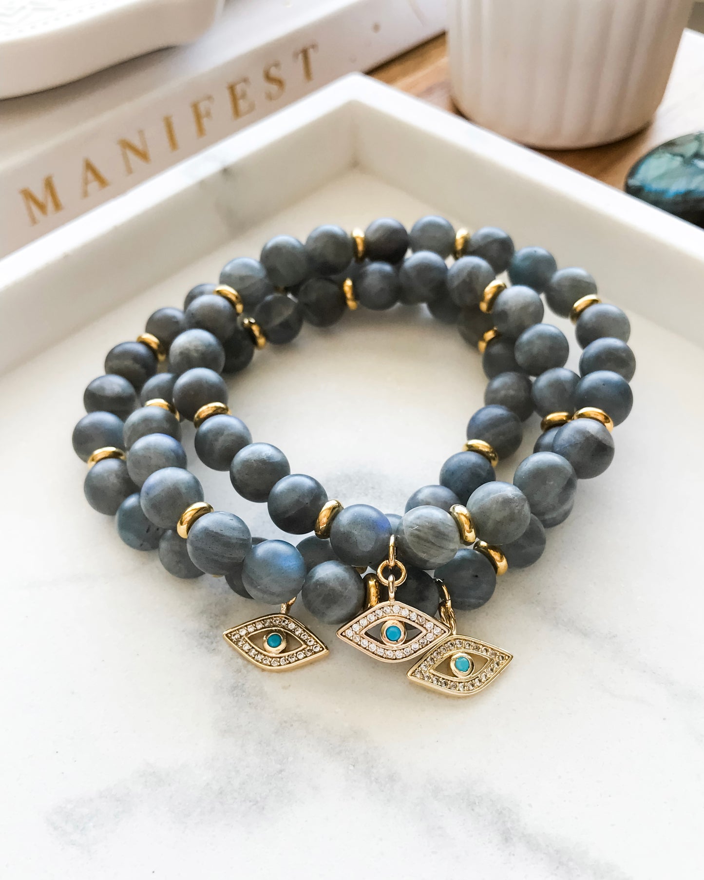 PARVATI | Matte Labradorite Mala Bracelets