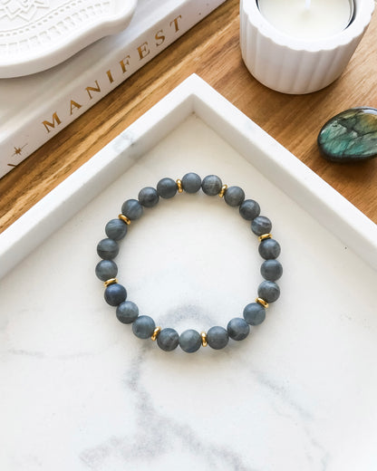 PARVATI | Matte Labradorite Mala Bracelets