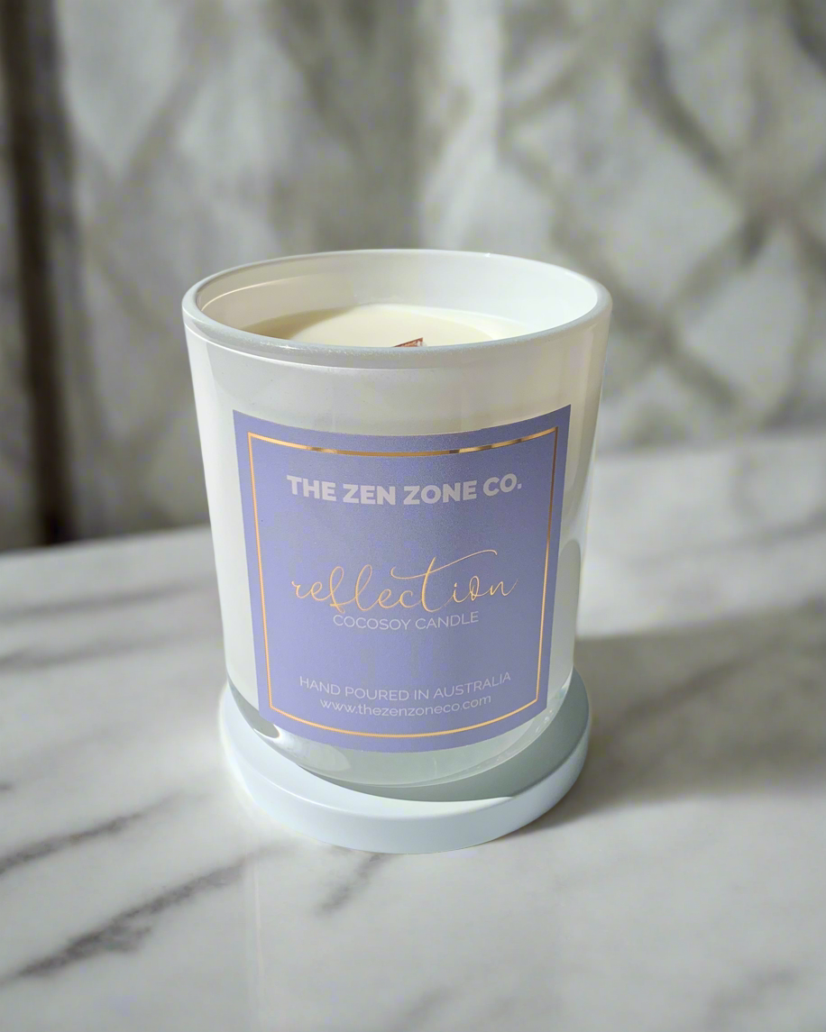 REFLECTION | Marshmallow Sandalwood Wood Wick Candle