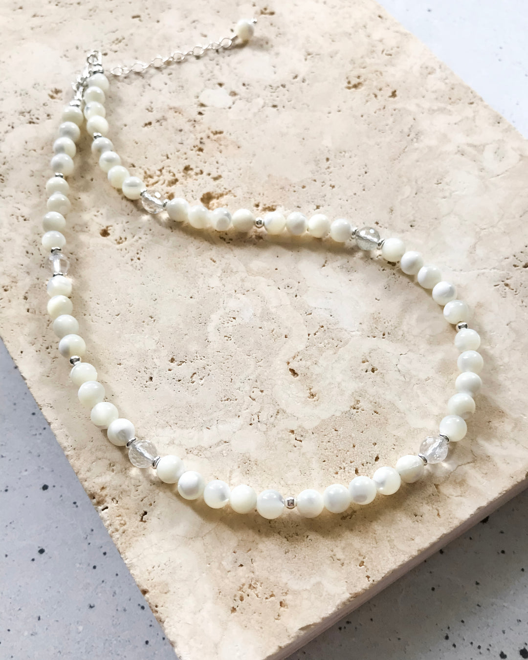 CONFIDENCE | Mother of Pearl Mini Intention Necklace