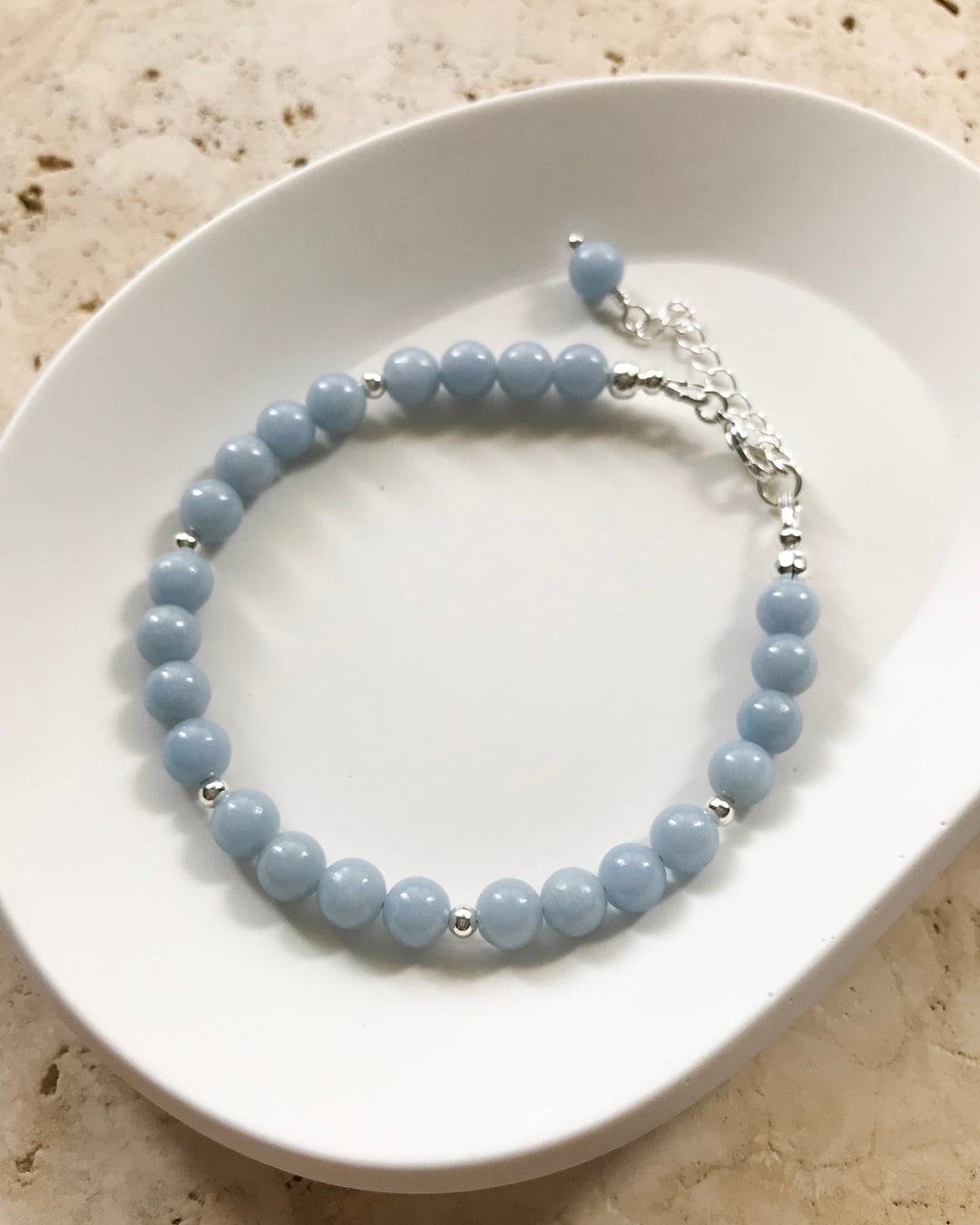 SUPPORT | Angelite Mini Intention Bracelet