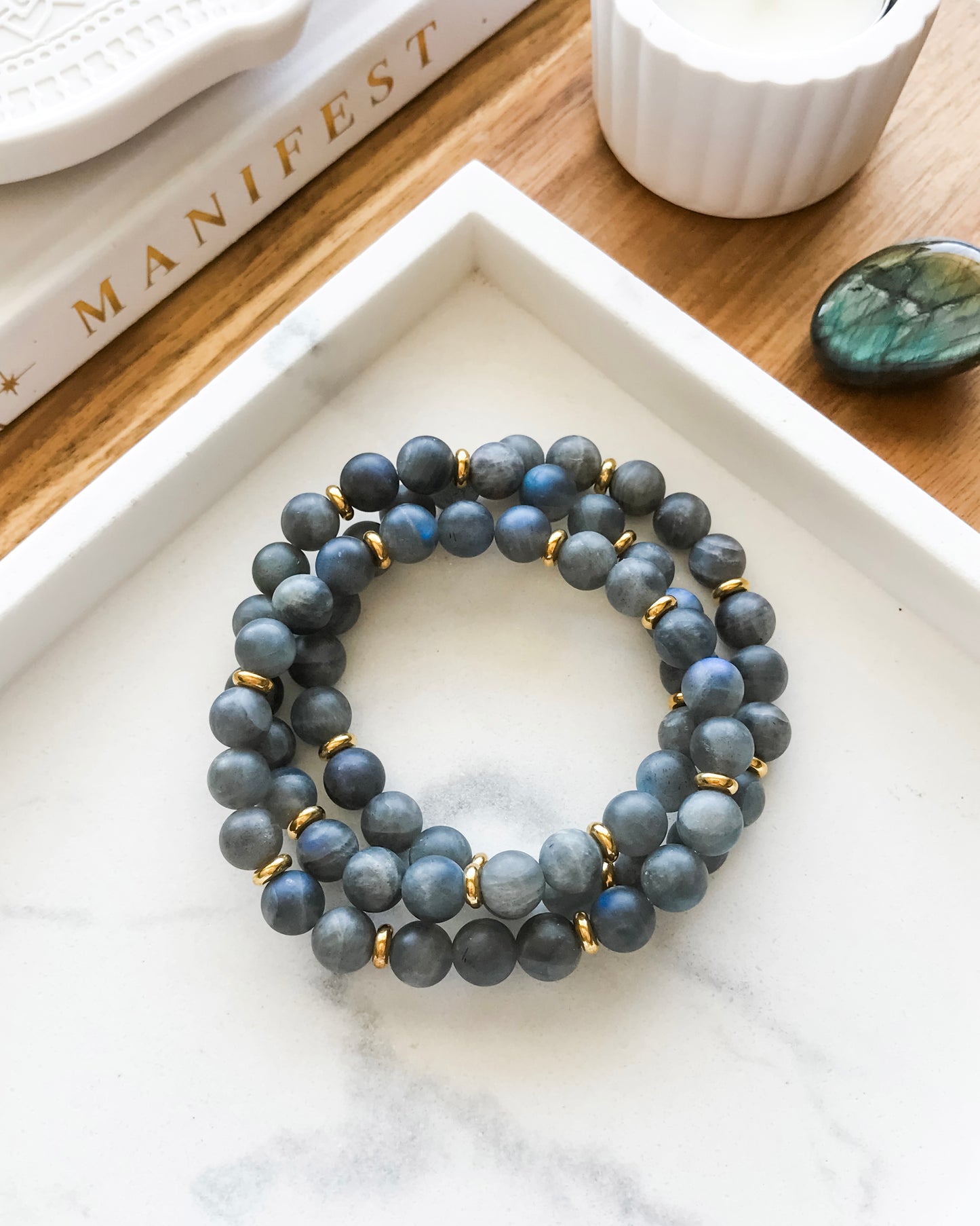 PARVATI | Matte Labradorite Mala Bracelets