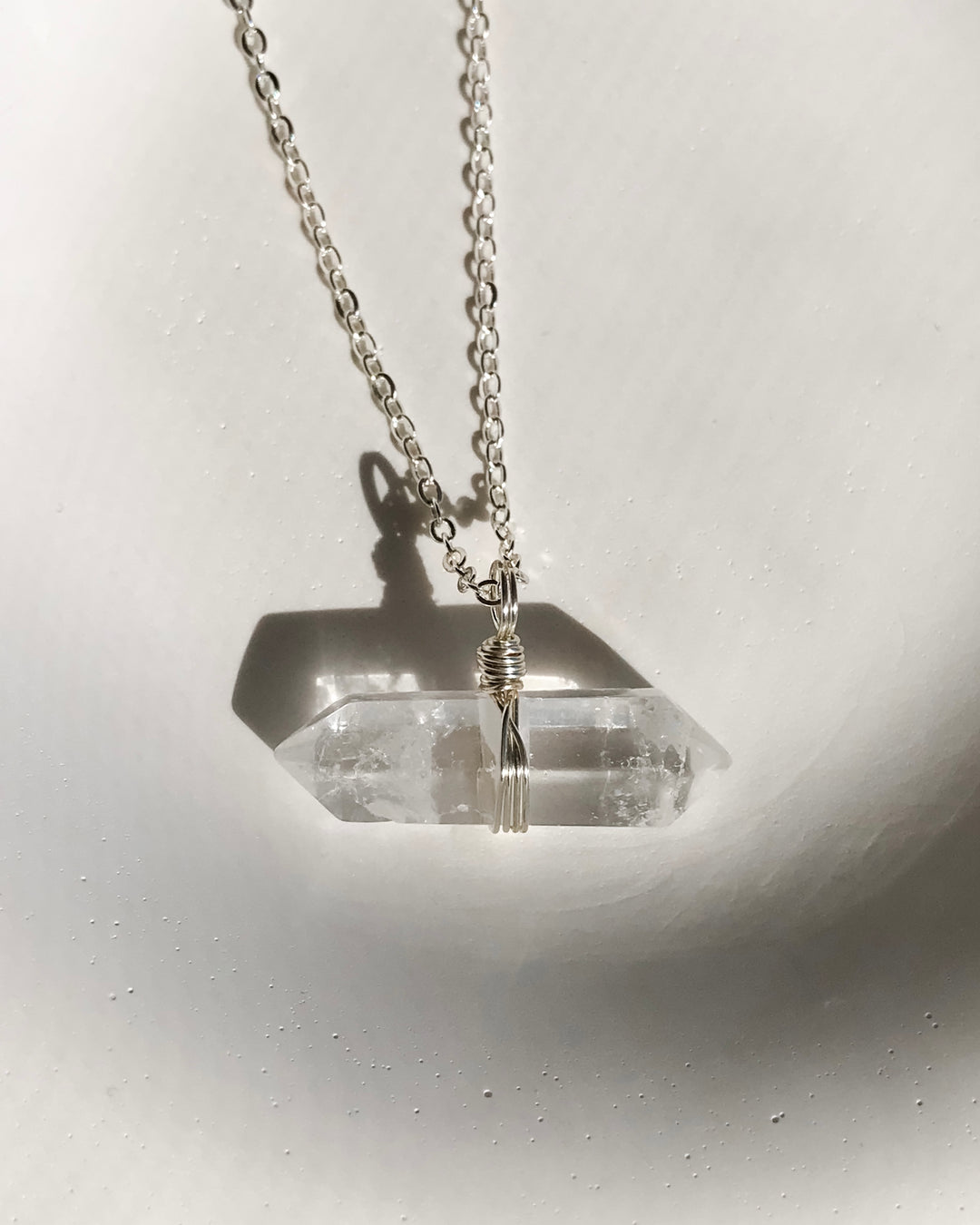 Clear Quartz Necklace | Silver