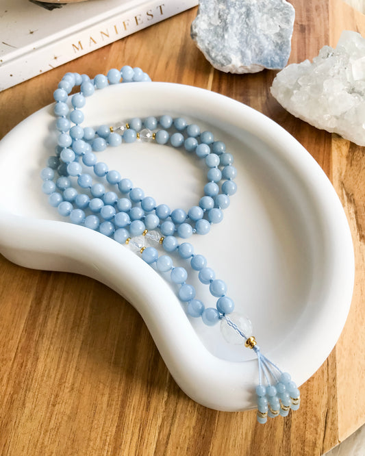 SUPPORT | Angelite Mala Necklace