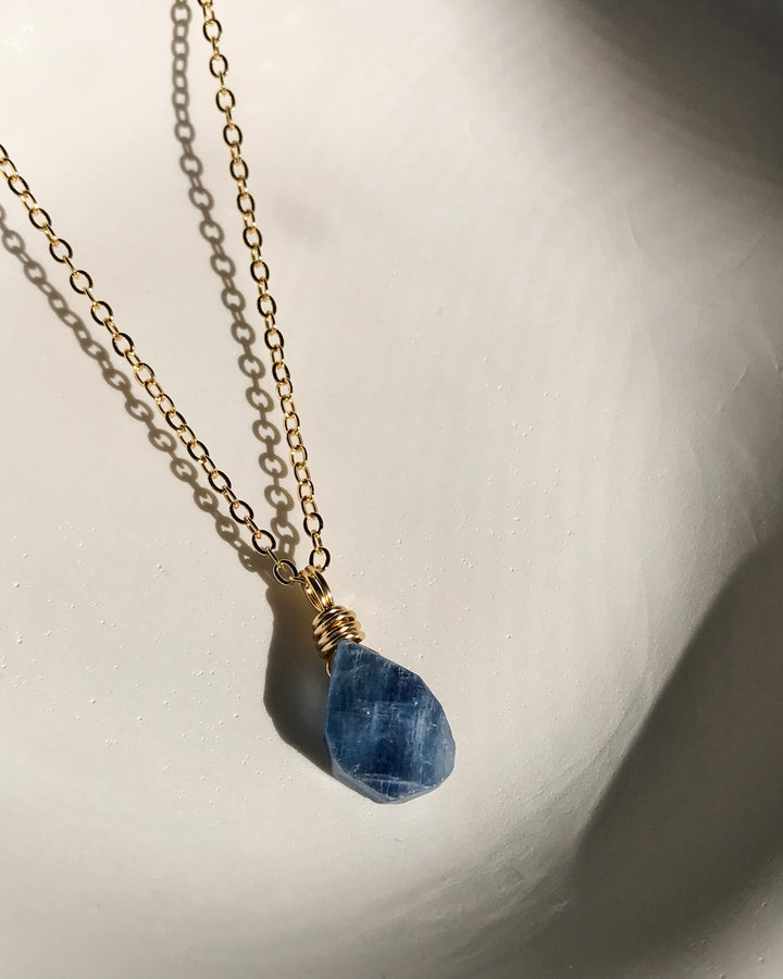 Kyanite Necklace | Gold