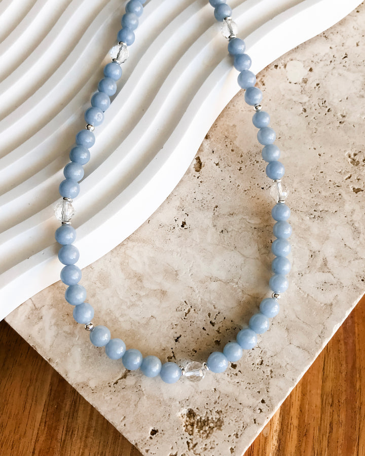 SUPPORT | Angelite Mini Intention Necklace