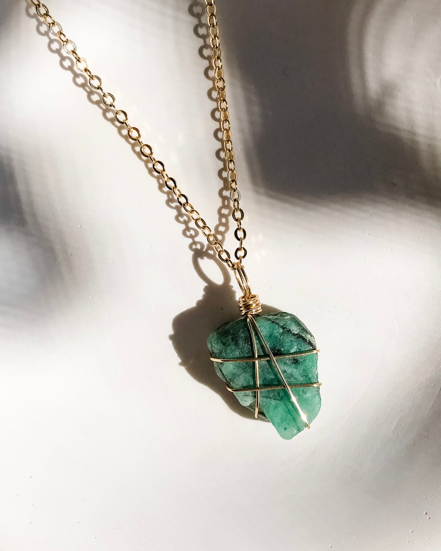 Emerald Necklace | Gold | 50cm