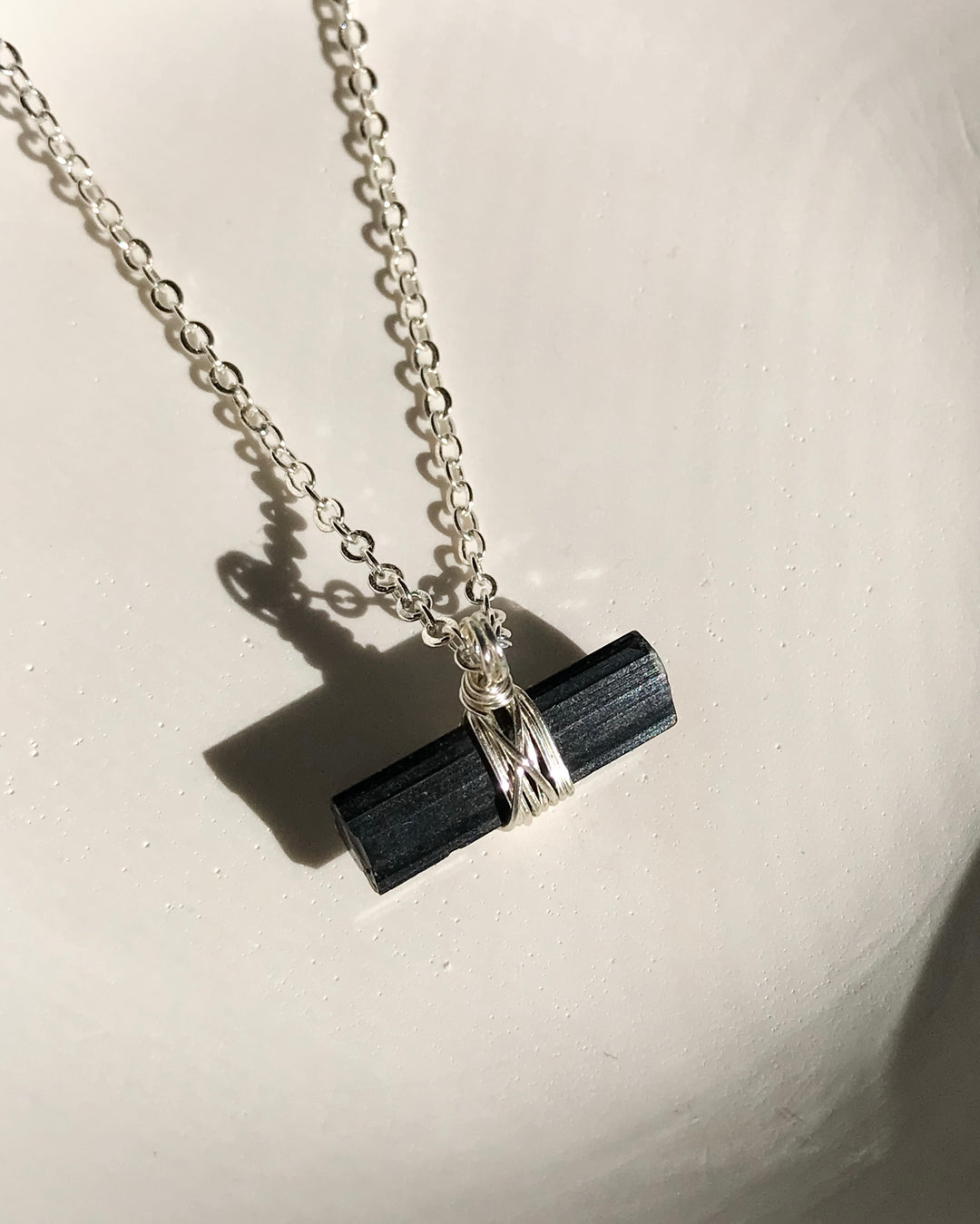 Black Tourmaline Necklace | Silver