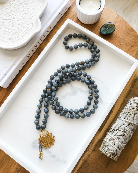 PARVATI | Matte Labradorite Mala Necklace