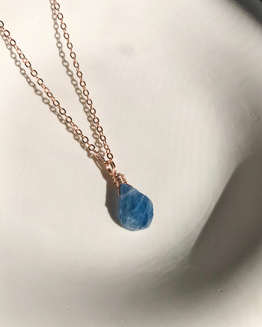 Kyanite Necklace | Rose Gold | 50cm