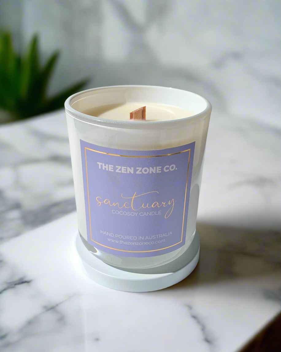 SANCTUARY | Camellia + Pink Lotus Wood Wick Candle