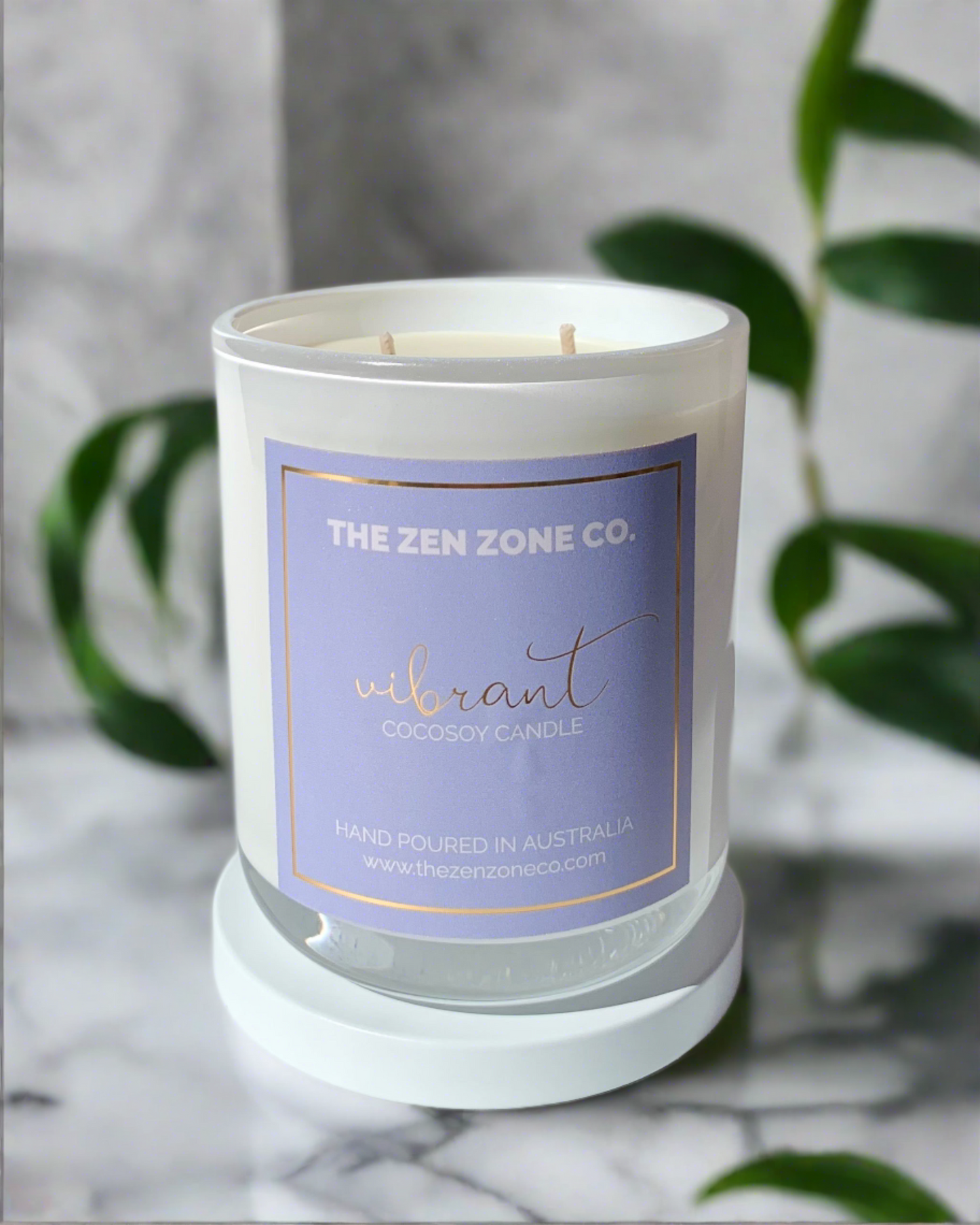 VIBRANT ~ Blackcurrant Rose Twin Wick Candle