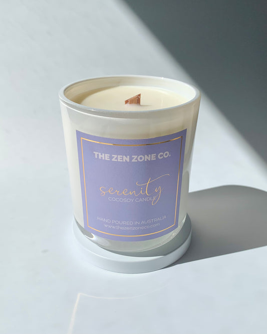 SERENITY ~ Coconut + Lime Wood Wick Candle