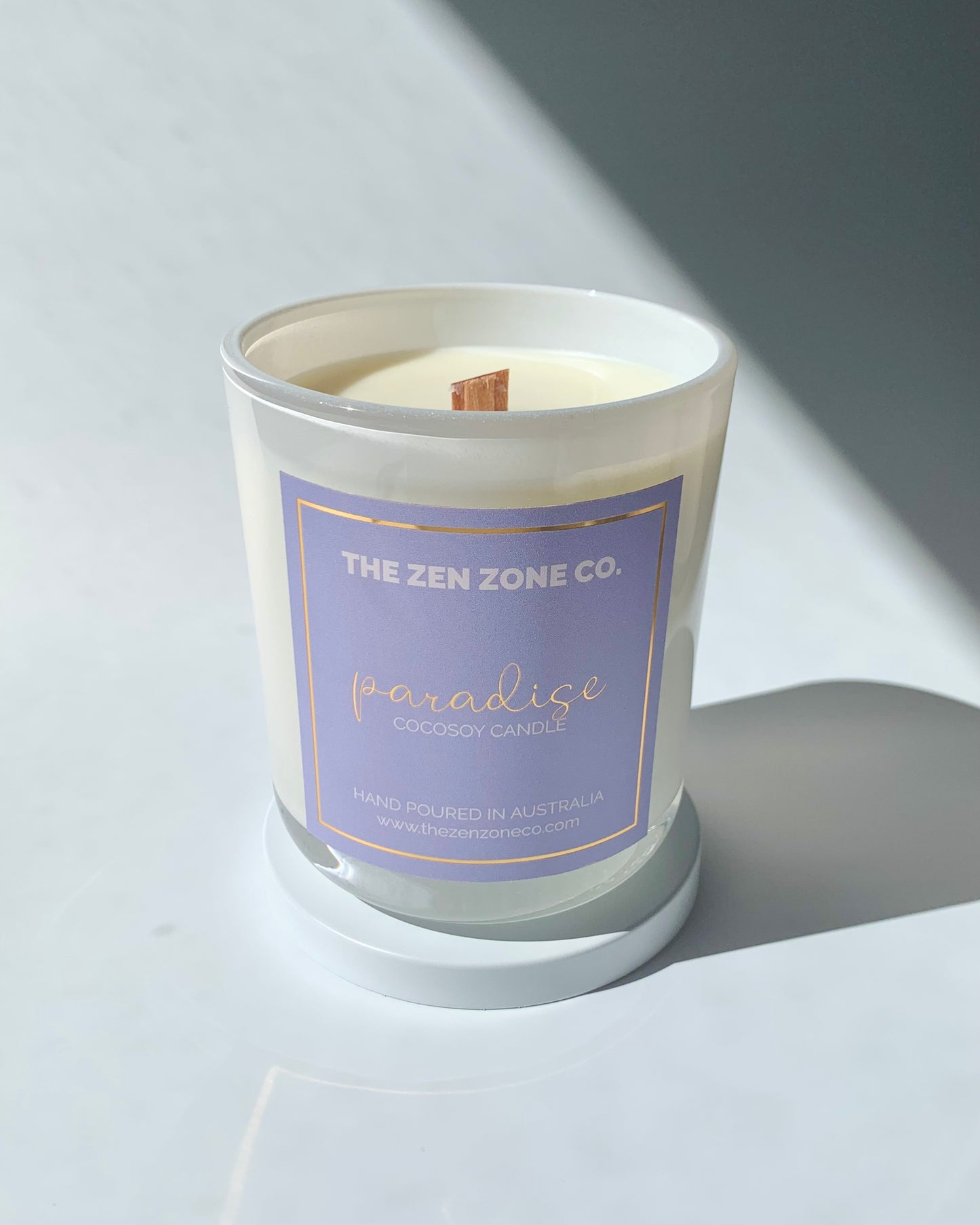 PARADISE ~ Ocean Mist Wood Wick Candle