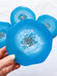 POSEIDON | Blue Teal Resin Coaster Set