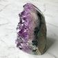 Amethyst cluster side view
