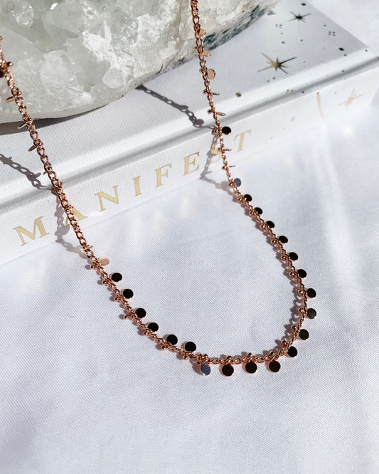 rose gold mage layering chain