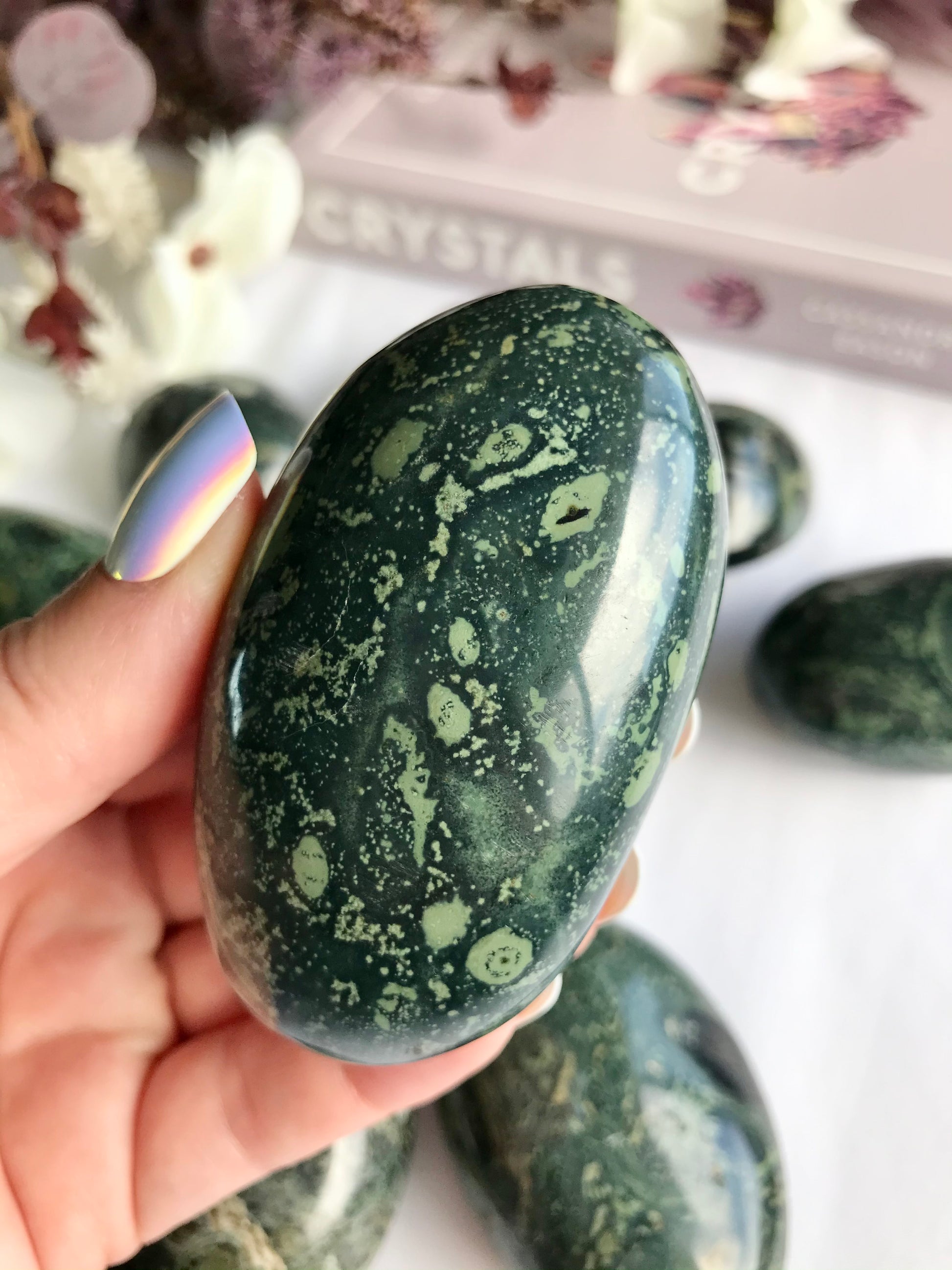 The Zen Zone Co Kambaba Jasper Palm Stone