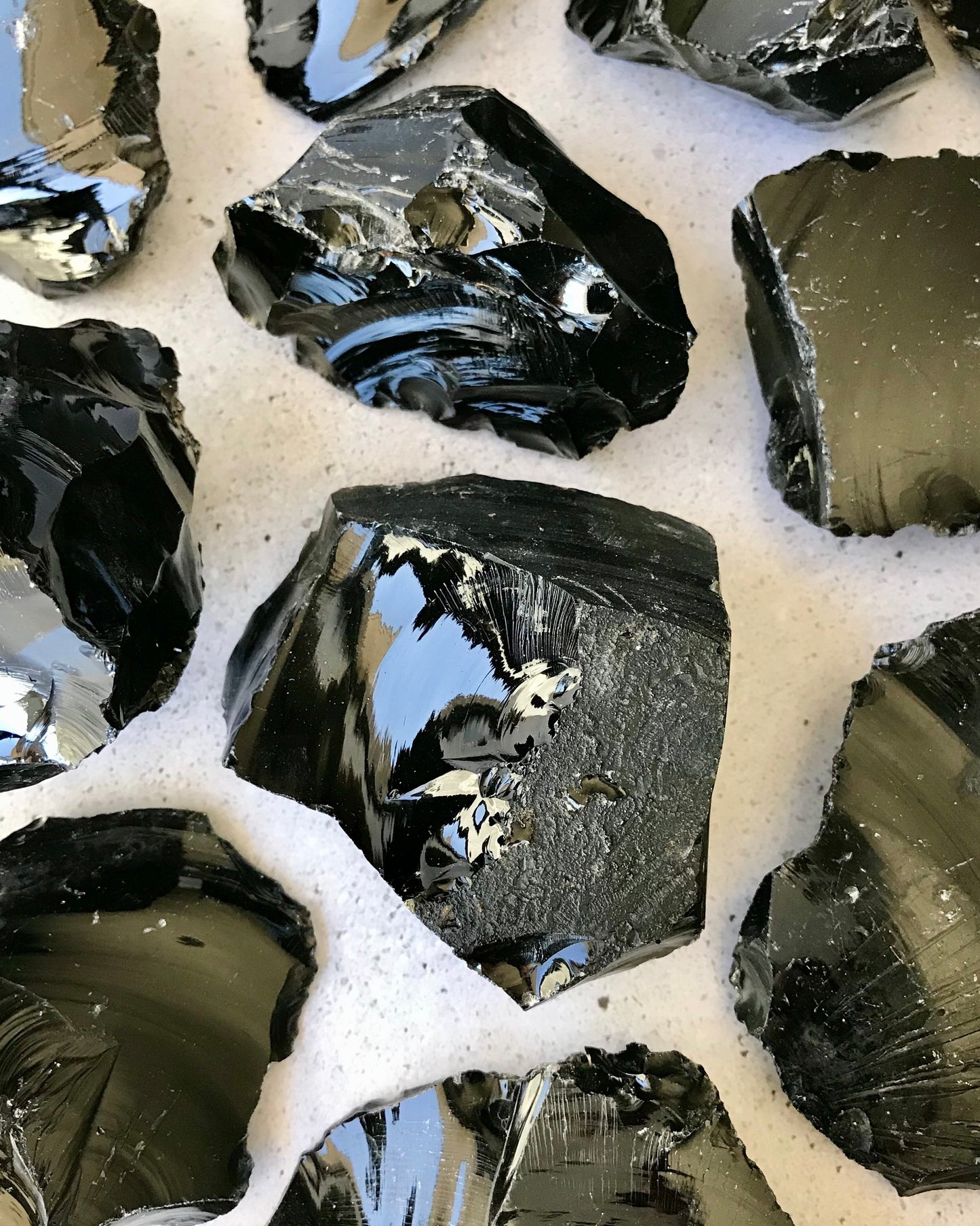 Large Raw Black Obsidian